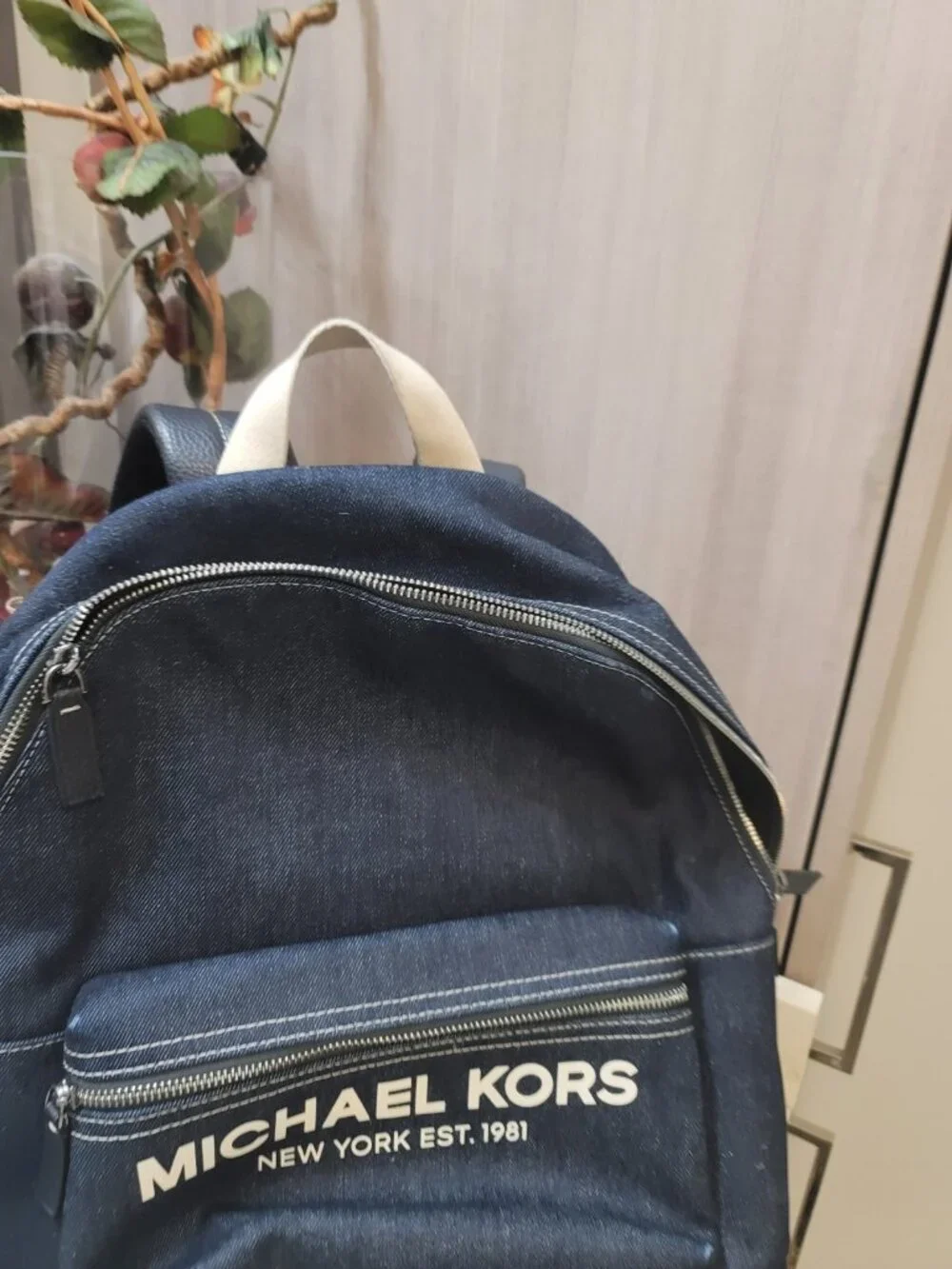 Michael Kors “Cooper” Denim Backpack New NWoT